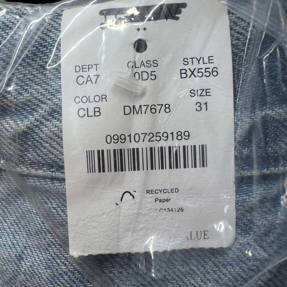 J. Crew '90s vintage baggy jean Clear Light Blue Wash Size 31 NWT BX556 - Picture 7 of 9